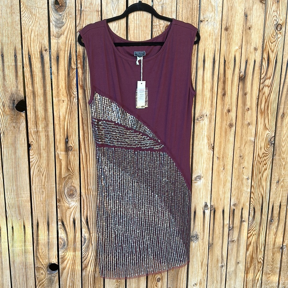 Diesel Dress with Industrial Sequin Accents
